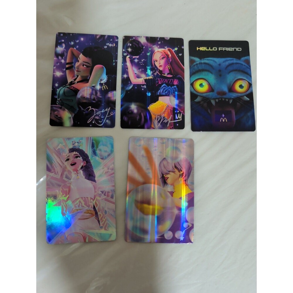 McDonalds 2026 Kpop Demon Hunters Huntr/X /Saya Boys 4 Card Included